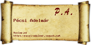 Pécsi Adelmár névjegykártya